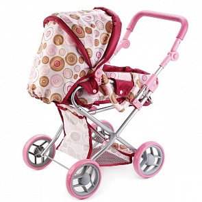 Коляска для кукол со съемной люлькой и матрасом (Карапуз, 63EG-C3sim)